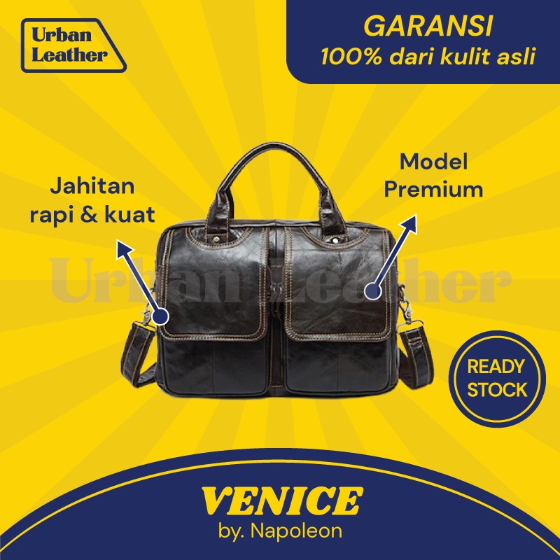 Tas Selempang Kerja Kulit Pria - VENICE by NAPOLEON