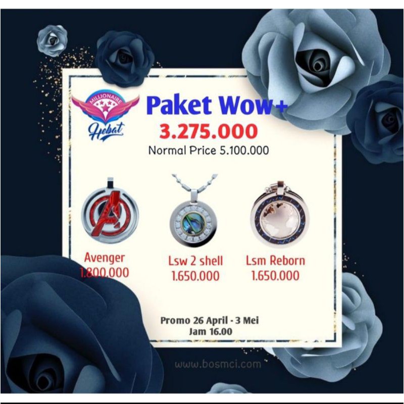 paket hemat 3 kalung MCI produk original 100% setiap pembeli paketan langsung dapat member