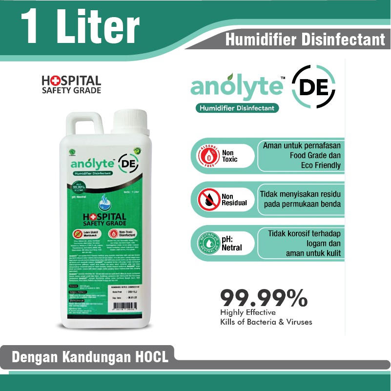 Humidifier Ruang Aman Untuk Kesehatan 1 Liter Anolyte HD HOCL
