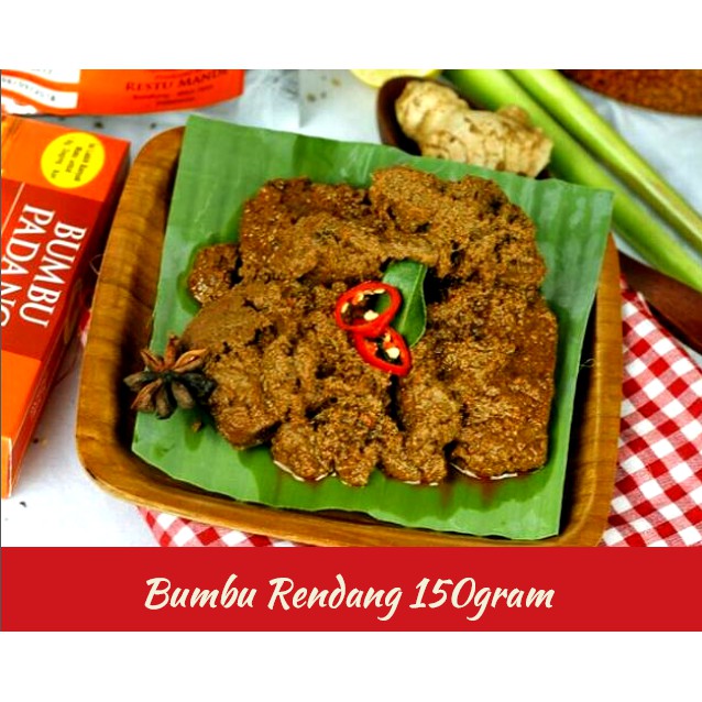 BUMBU RENDANG / GULAI AYAM/ IKAN/ CINCANG/ KIKIL/ BAKAR- Bumbu PADANG Bahan Alami - Restumande - Tokomart Shop