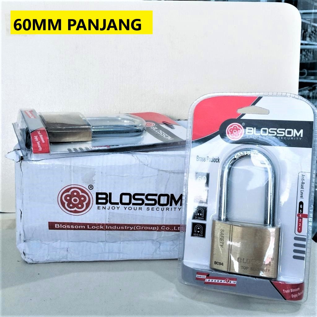 GEMBOK KUNING BLOSSOM 60MM PANJANG