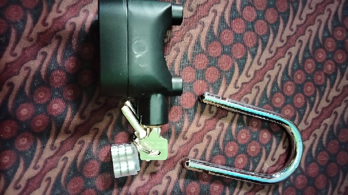Original Gembok Alarm Anti Maling Ring Panjang Alarm Lock Kunci