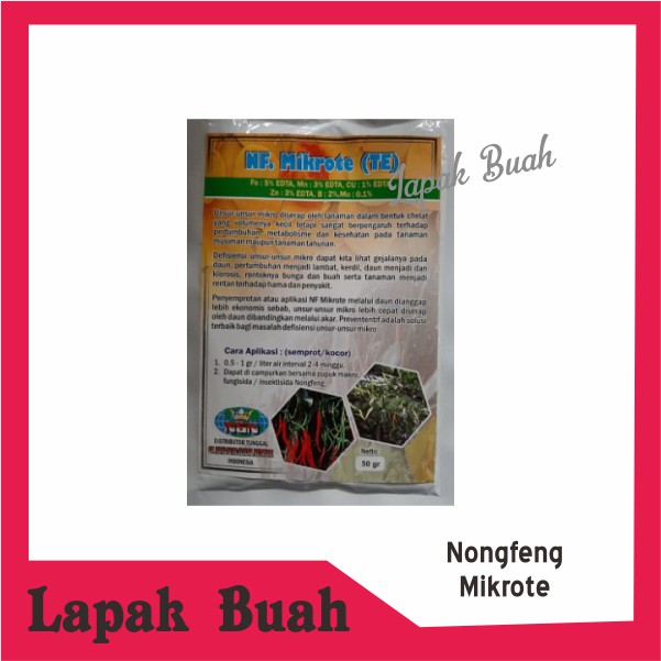 Pupuk Nongfeng Mikrote TE Defisiensi Unsur Mikro
