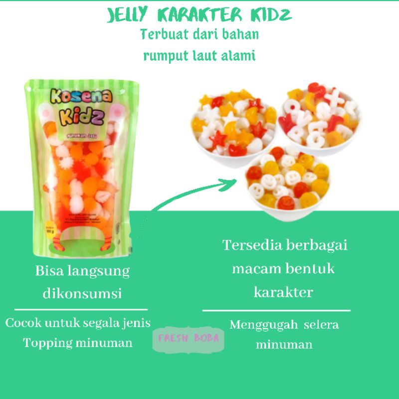 

Minuman jelly motif kosena kidz bentuk karakter lucu rasa strawberry