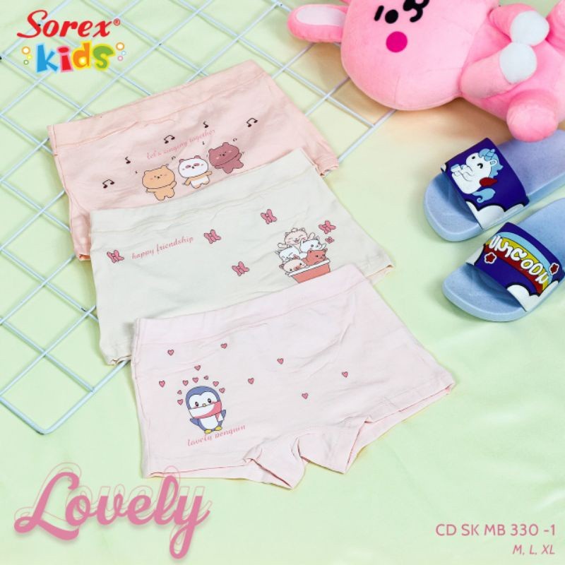 SOREX KIDS GIRL SK MB 330 - CD CELANA DALAM BOXER ANAK CEWEK PEREMPUAN