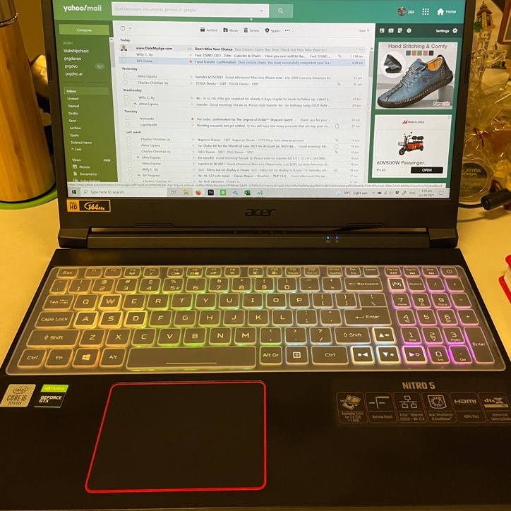 Cover Pelindung Keyboard Bahan Silikon Ukuran 15.6 Inch Untuk Acer Nitro 5 AN515-55 PH315-53 AN515 42 51ez 51by 79 52-51 / 52p / 51 / / / 79e / 51 / 51 / 15p / / / 53 / / / / / / 79