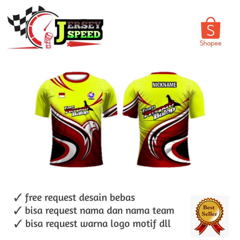Jersey merpati balap lengan pendek free desain costom