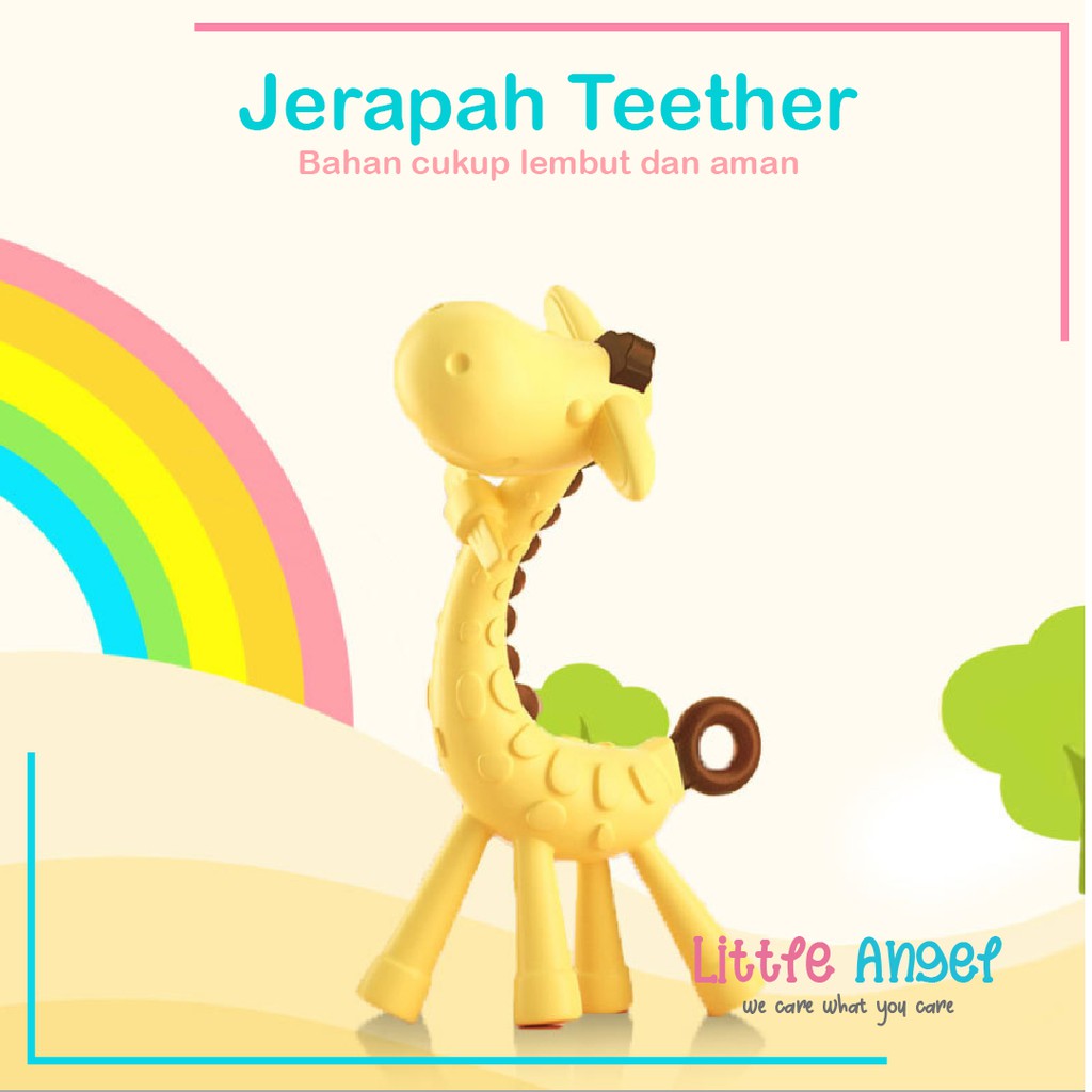GIGITAN BAYI TEETHER Jerapah Silikon Mainan Empeng Bayi Motif Hewan Silicon Baby Toy Premium COD
