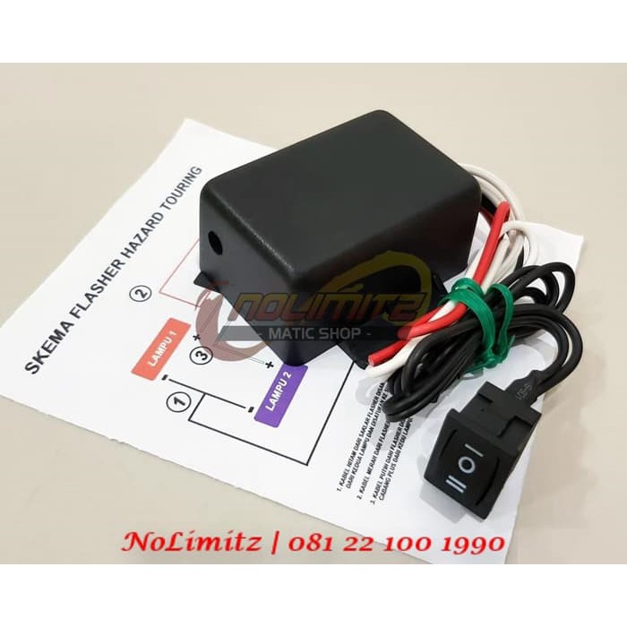 (100% Original) Flasher Lampu Sein Strobo Hazard Touring Adjustable NMAX XMAX Aerox