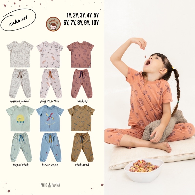 Bohopanna Nicko Set PART 2 (6-10thn) / Setelan Anak Unisex