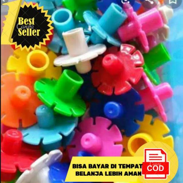 Mainan Edukasi Anak Lego meronce Bombic Tangkai 100 gr kado ultah ulang tahun anak perempuan laki 3