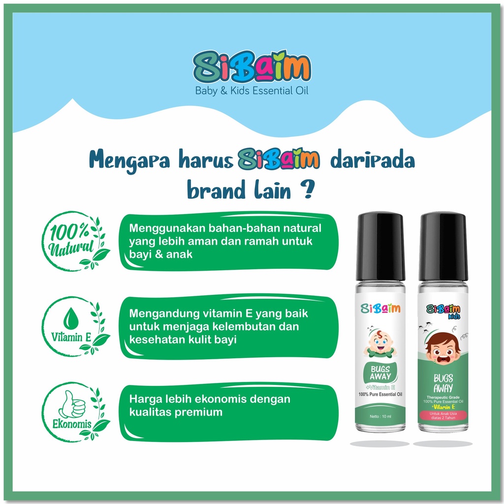 Menjaga Bayi Dari Gigitan Nyamuk - SIBAIM BABY BUGS AWAY Essential Oil 10ml by psikopediastore