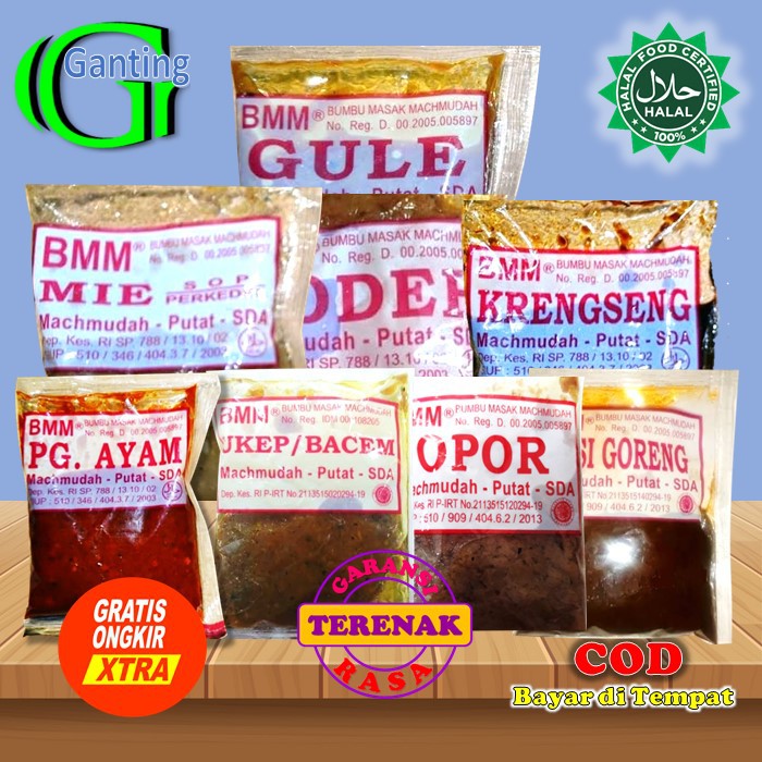 

PAKET 22 BUNGKUS BUMBU MACHMUDAH BUMBU JADI BUMBU SIAP SAJI BUMBU KEMASAN MACHMUDAH BMM11