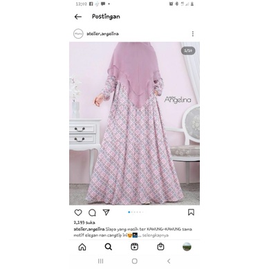 BELLA DRESS BATIK KAWUNG SIZE M ATELIER ANGELINA