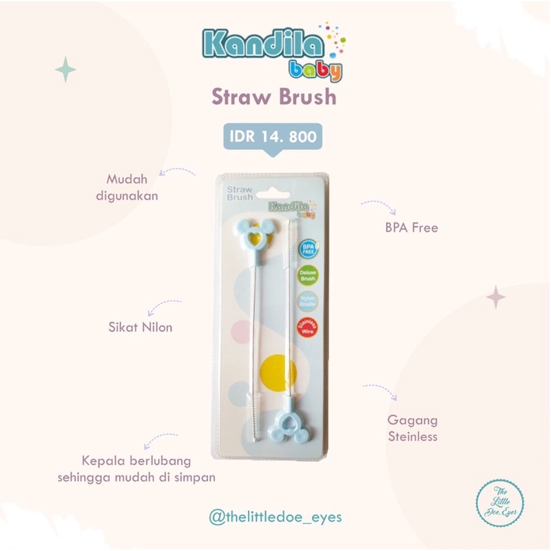 Kandila Straw Brush Sikat Sedotan &amp; Dot