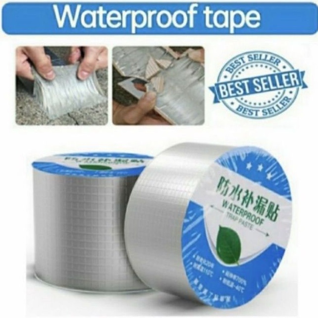 Anti Bocor Tape Anti Air Aluminium Foil Duct Tape Butyl Super Waterproof Tape/ butyl tape lem super kuat untuk pipa bocor ember