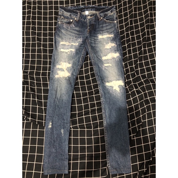 bluejeans ripped slimfit salvedge