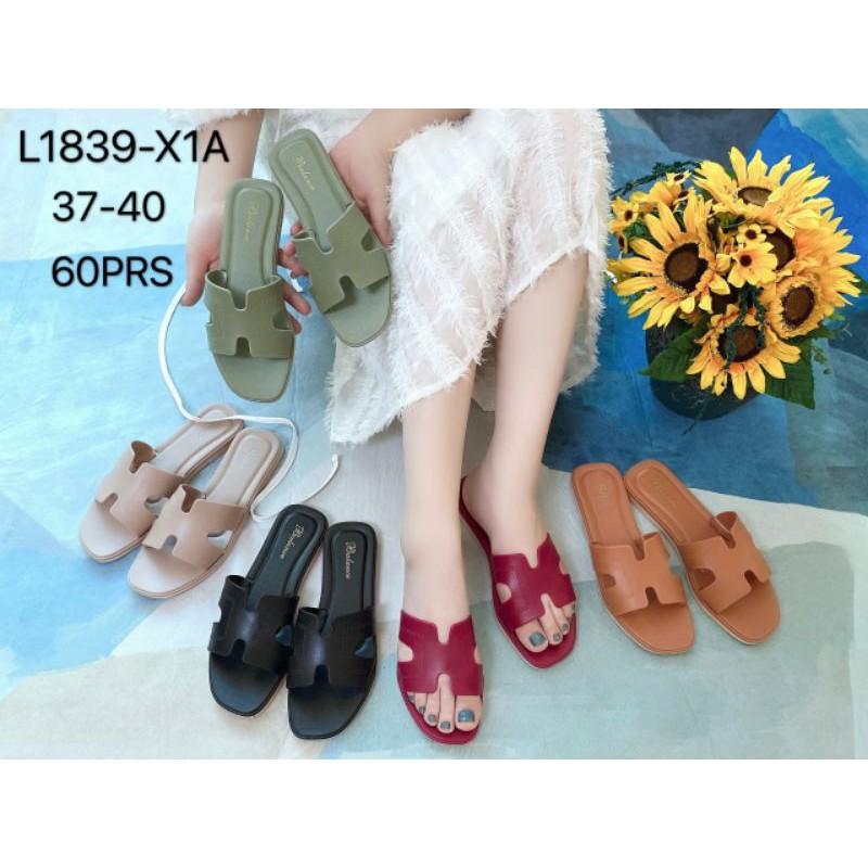 Sun- Hillary H Sandal Wanita Kasut Slipper Flat