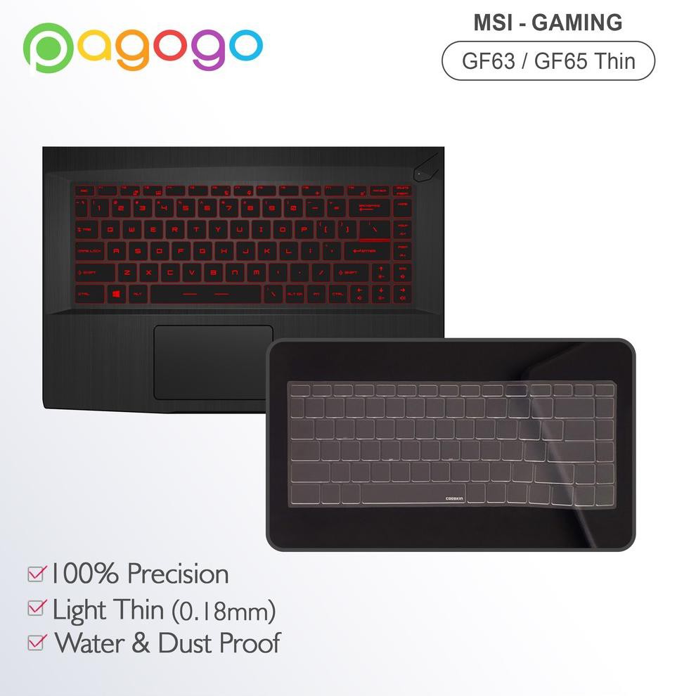 Bayar di tempat Skin Keyboard Protector Msi GF63 GF65 Thin 9S 9SC 9SCSR 9SCXR 10S 10SCS 10SCSR 10SDR