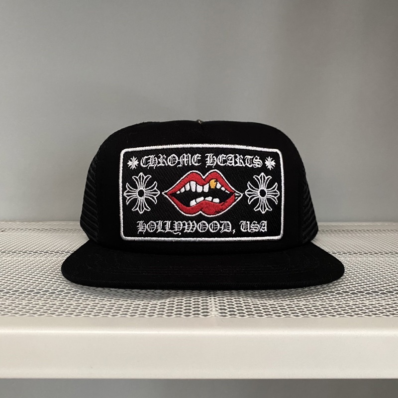 Topi Chrome Hearts x Matty boys Chomper Black Hollywood USA (tag ori) Hitam