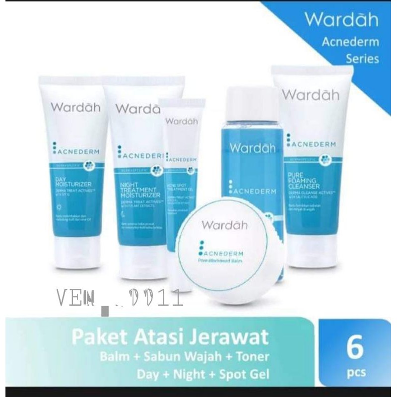 ❤️ WARDAH ACNEDERM SERIES ❤️ FOAMING CLEANSER TONER DAY NIGHT FACE POWDER ACNE SPOT PORE BLACKHEAD