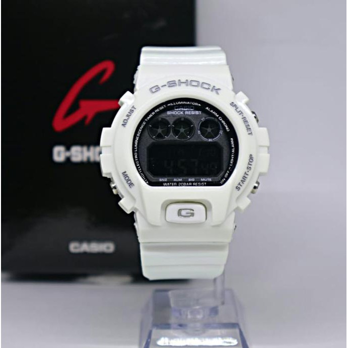 BARU JAM TANGAN SPORT CASIO G-SHOCK DW 6900 WHITE GLOSSY HIGH QUALLITY