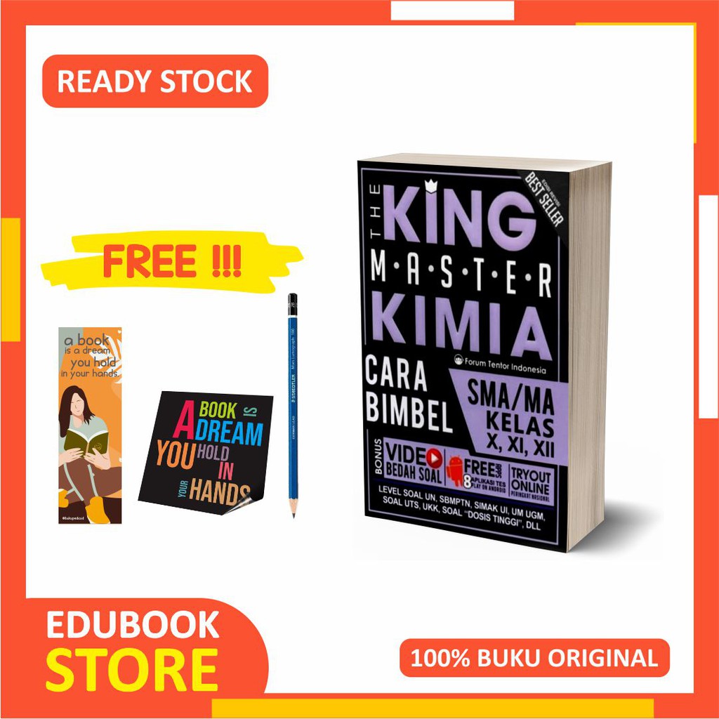 

THE KING KIMIA SMA BUKU BESTSELLER - FORUM EDUKASI - (BONUS PENSIL 2B, BOOKMARK, STIKER)
