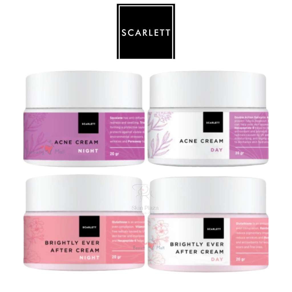 Scarlett Whitening Age Delay Body Lotion Shower Scrub Facial Wash Eye Serum Cream Toner Mugwort Soothing &amp; Hydrating Gel Mask Glow Mini Series Felicya Angelista Free Gif