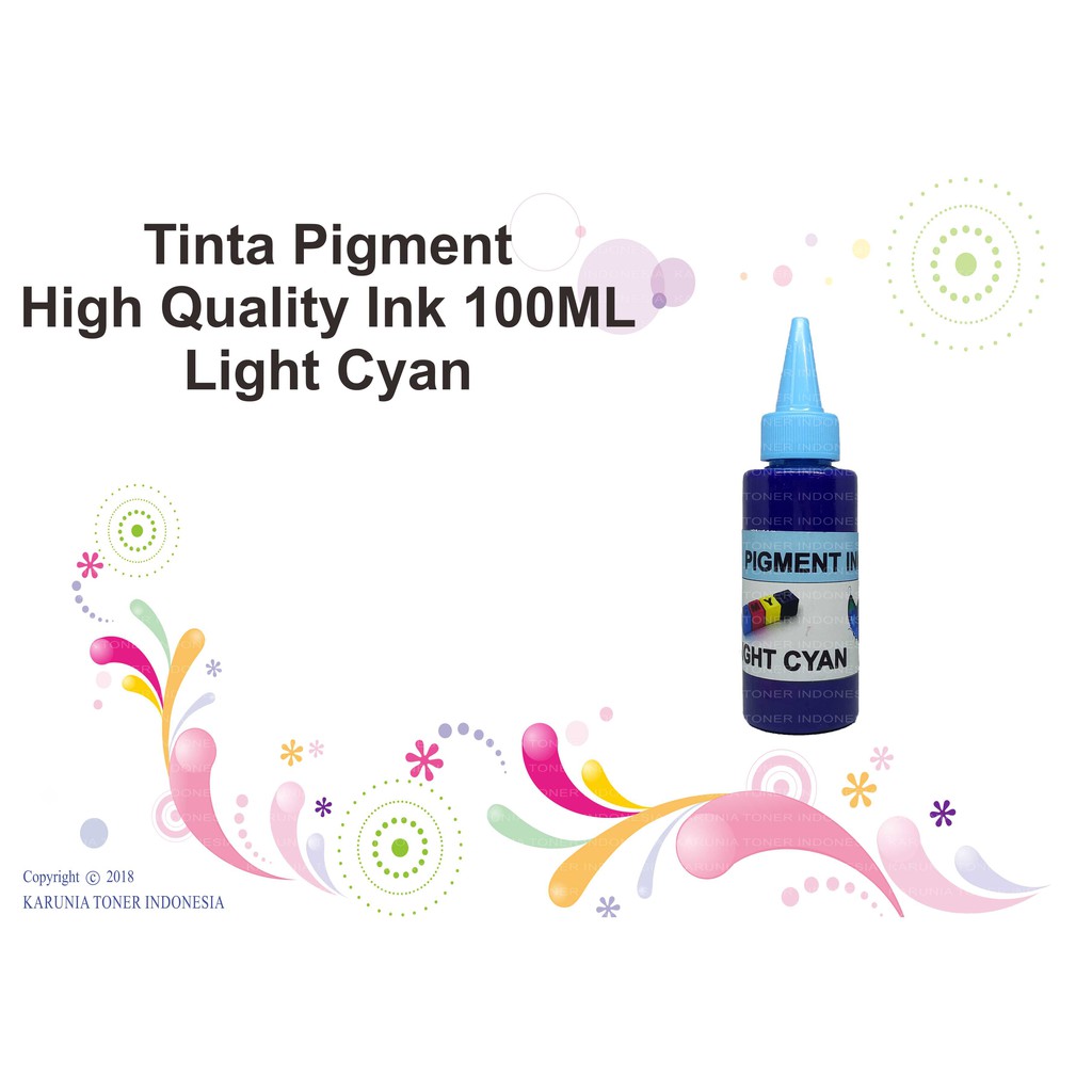 Tinta Pigment Printer InkJet Epson 100mL Light Cyan Tidak Luntur