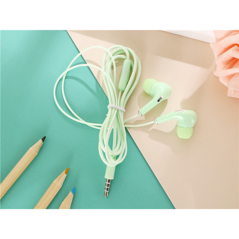 U28 Music Earphone Extra Bass Headset Stereo Macaroon