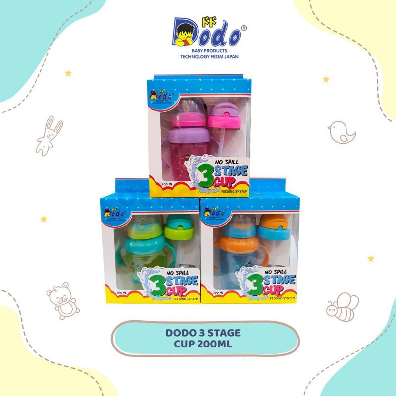 Dodo 3 stage Cup / Dodo Training Cup 3 Tahap Bayi 200 Ml