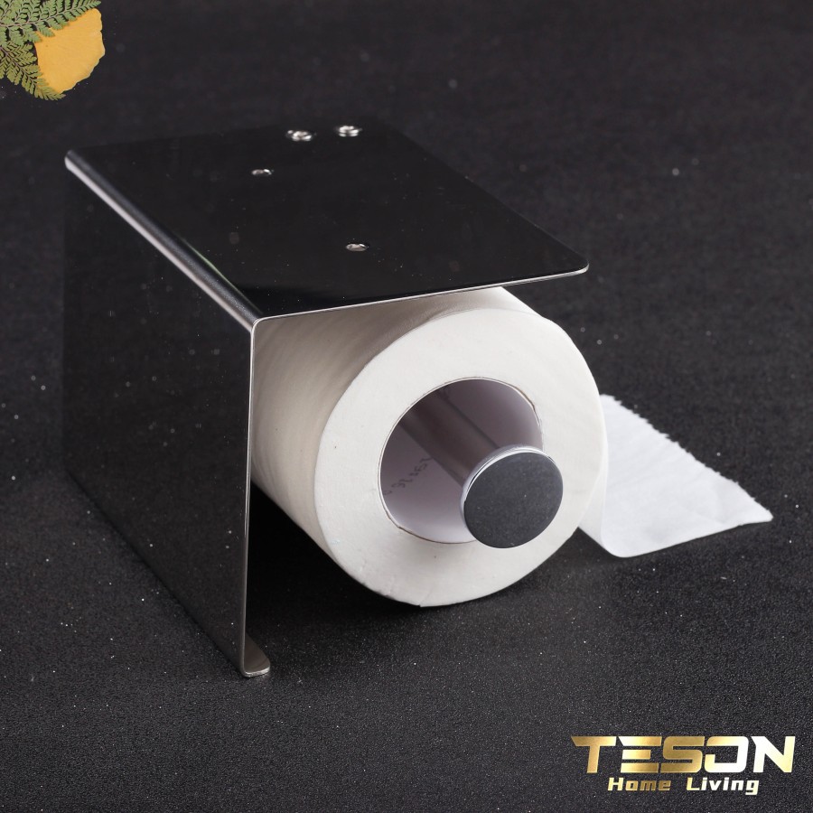 Tempat Tisu Toilet Stainless Tissue Gulung Roll Handphone HP Holder