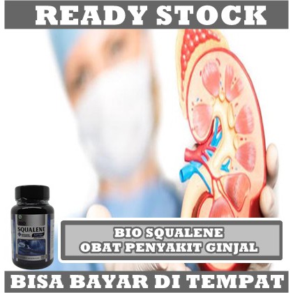 Obat Ginjal Alami Berkhasiat - Gagal ginjal, Batu Ginjal, Infeksi pada ginjal, Ginjal bocor, Ginjal bengkak, Sakit ginjal, Sakit Pinggang - Bio Squalene Minyak Hati Ikan Hiu Original 100% Multikhasiat Halal BPOM