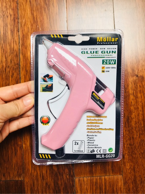 Alat Lem Tembak MOLLAR Kecil 20 watt - Mini Glue Gun for Small Glue Stick Lem Batang Lilin MLR-GG20