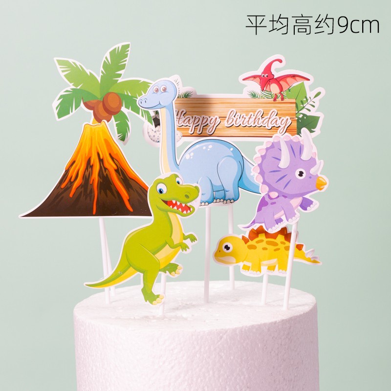 MOMBABY1 Topper Cake Dekorasi kue Ulang tahun tema dinosaurus / dinosaurs top