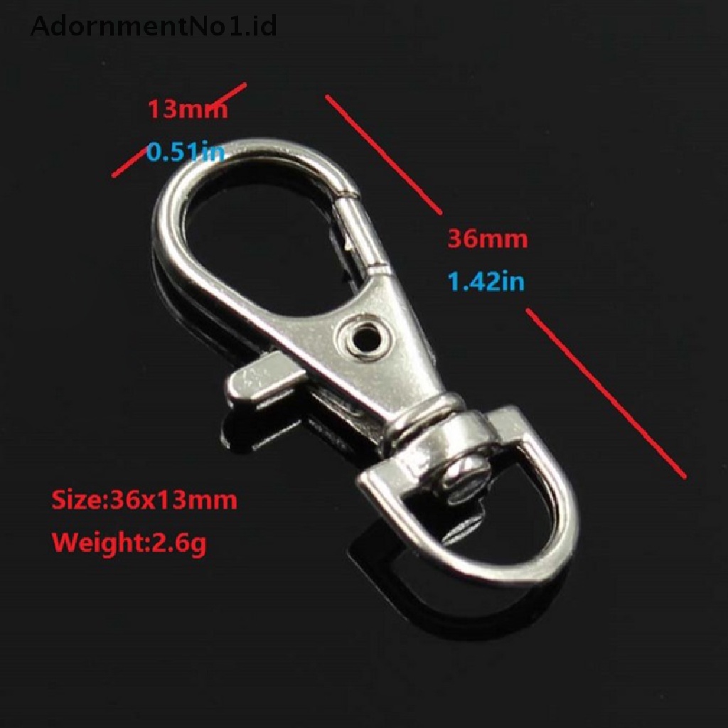 (AdornmentNo1) 10pcs Klip Carabiner Mini Bahan Aluminum Alloy Untuk Gantungan Kunci