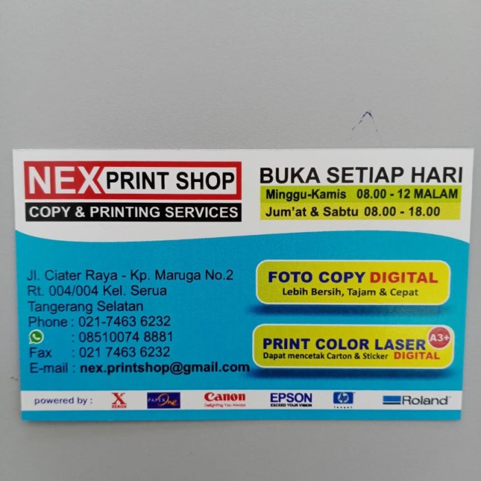 

Cuci Gudang Kartu Nama 2 Sisi Laminating Murah