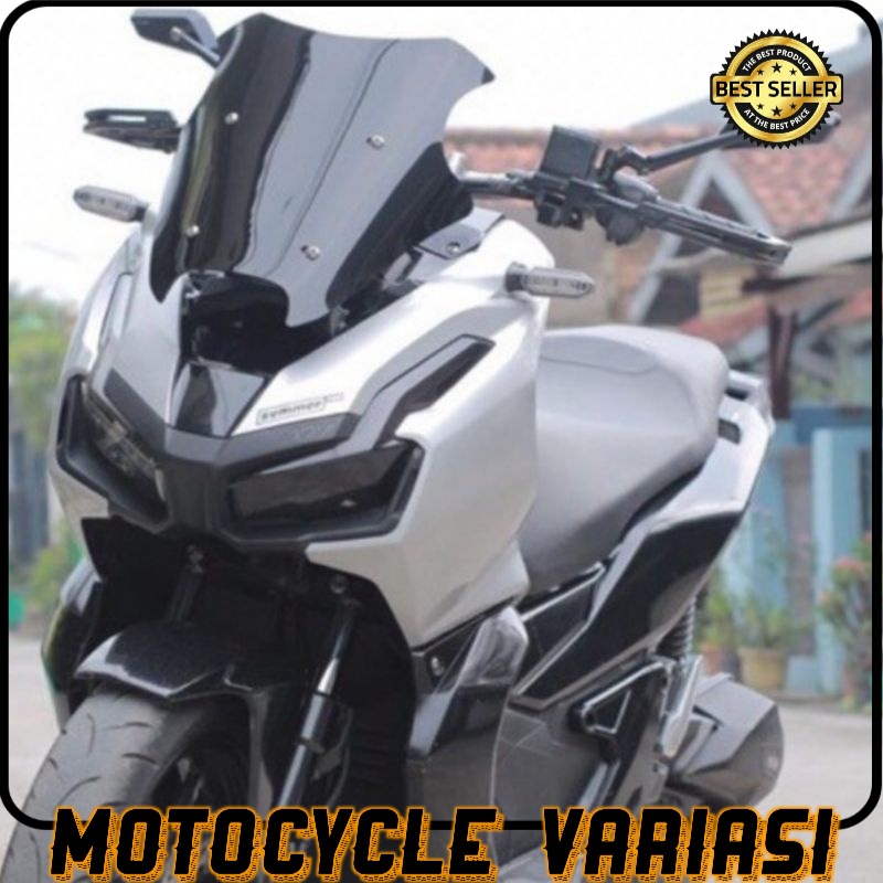 Visor Windshield ADV 150 Pendek model Ocito Sporty Rayben Clear Hitam