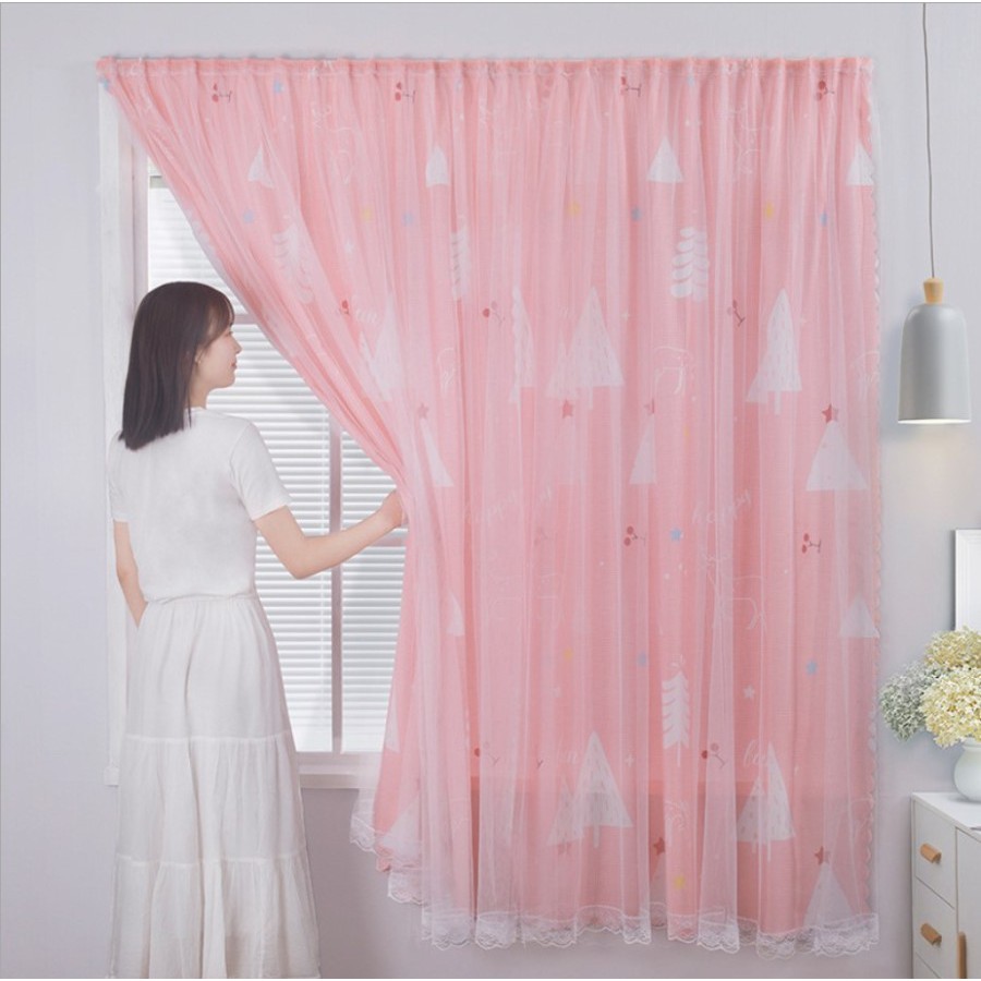 Magic Velcro Curtain / Tirai Hordeng Gorden Pintu Jendela Tanpa Bor