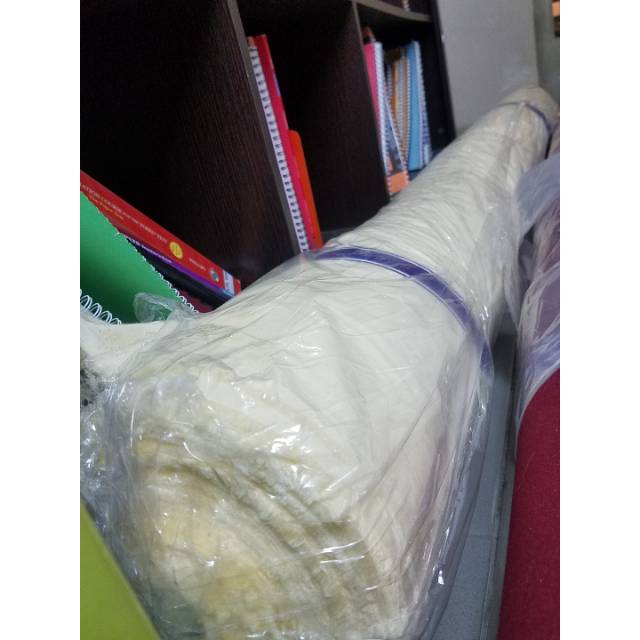 bahan katun poplin 1 roll 130 yards cream