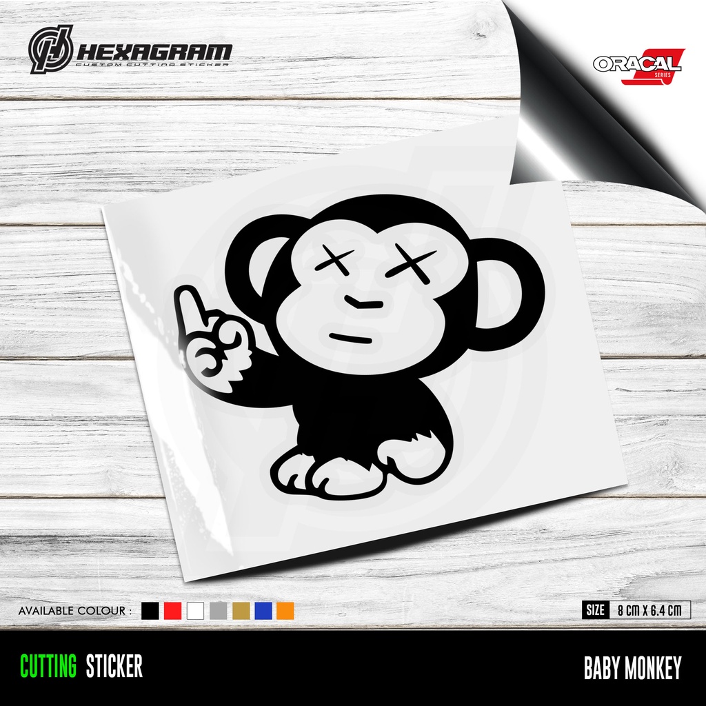 

Cutting Sticker Baby Monkey | Stiker Baby Monkey