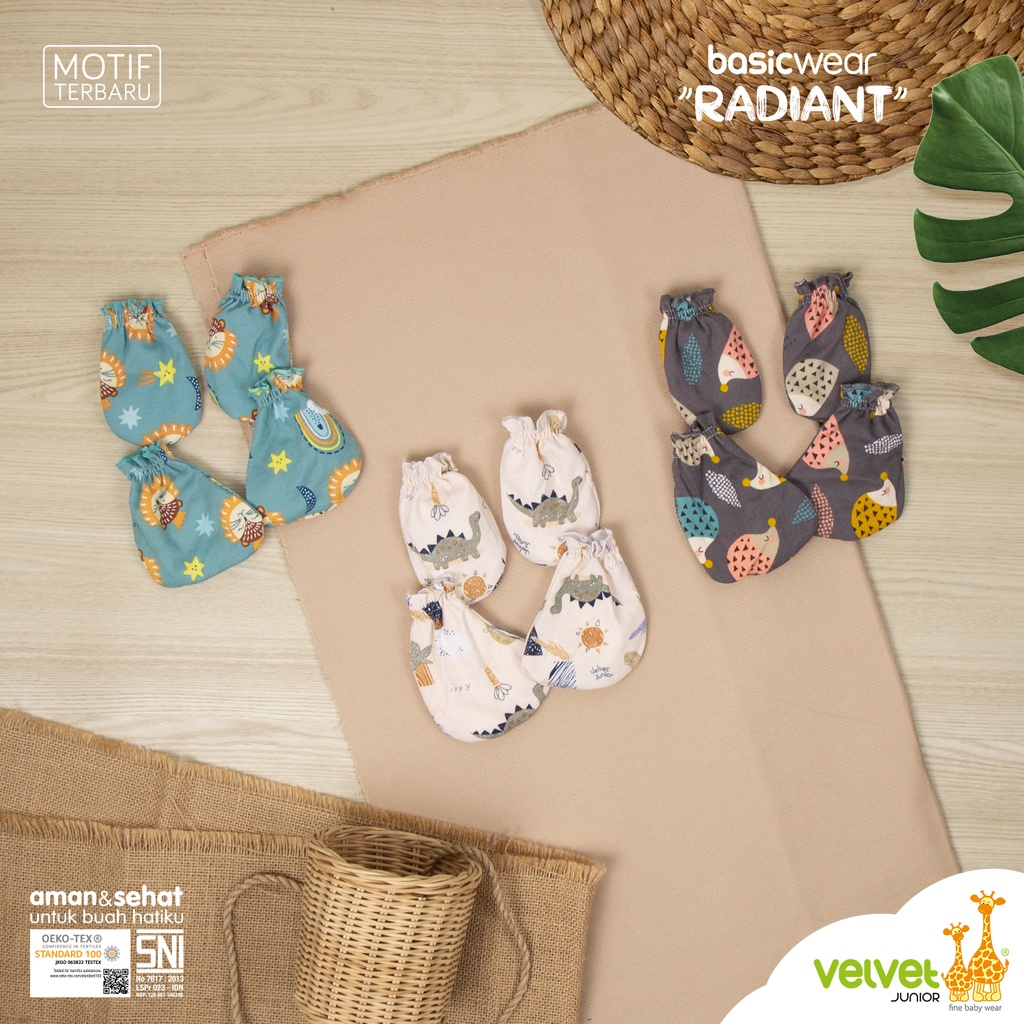 Velvet Junior Sarung Tangan Kaki Bayi - BasicWear Radiant