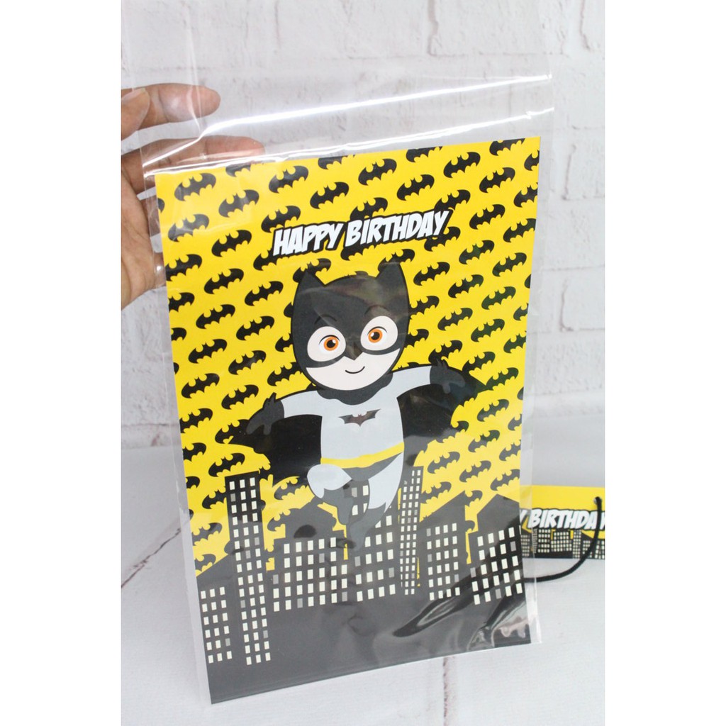 plastik snack batman kids / plastik bingkisan snack batman / kantong snack bataman kids