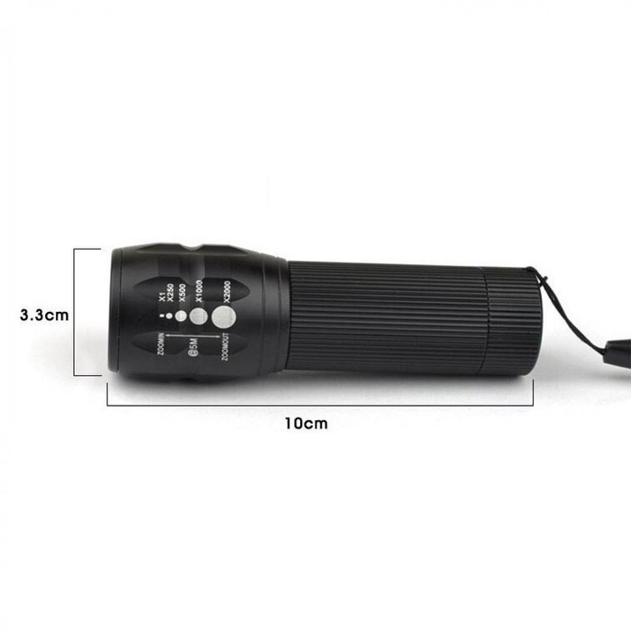 Senter Outdoor Camping LED Taffware Cree Q5 2000 Lumens Flashlight