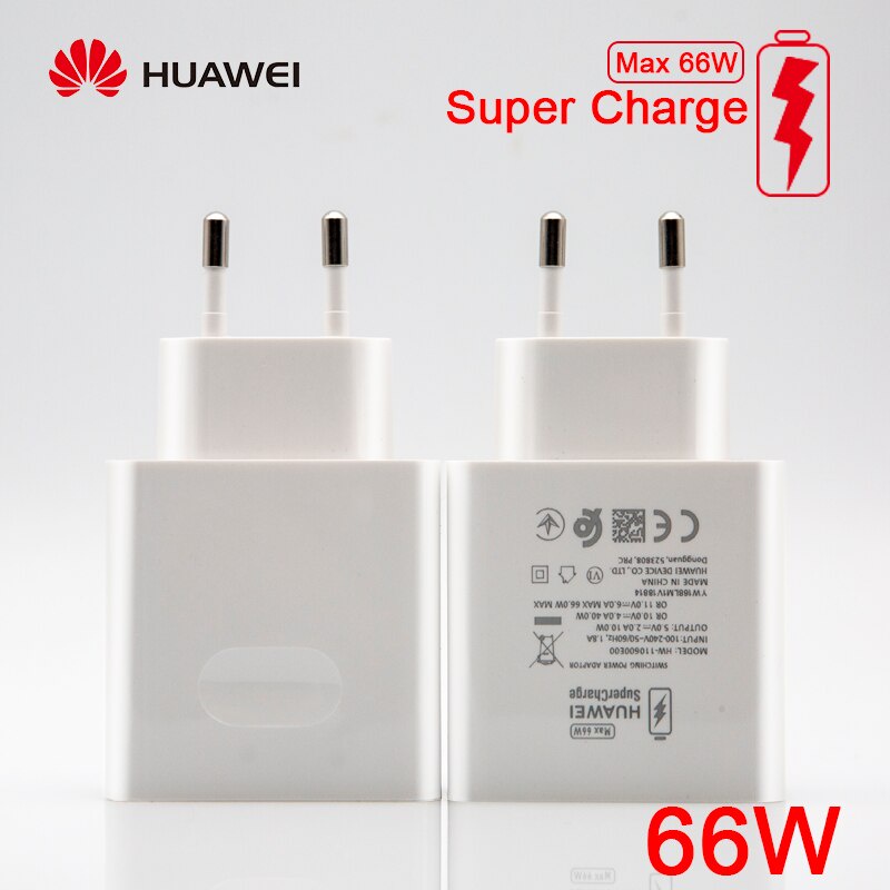 HUAWEI Adaptor Charger 66W SuperCharge Original Mate 40 Pro P50 Nova 8