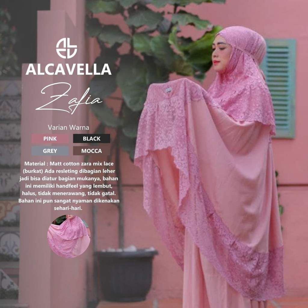 Alcavella Zafia Mukena | Mukena Dewasa | Fashion Muslimah | Mukena Premium