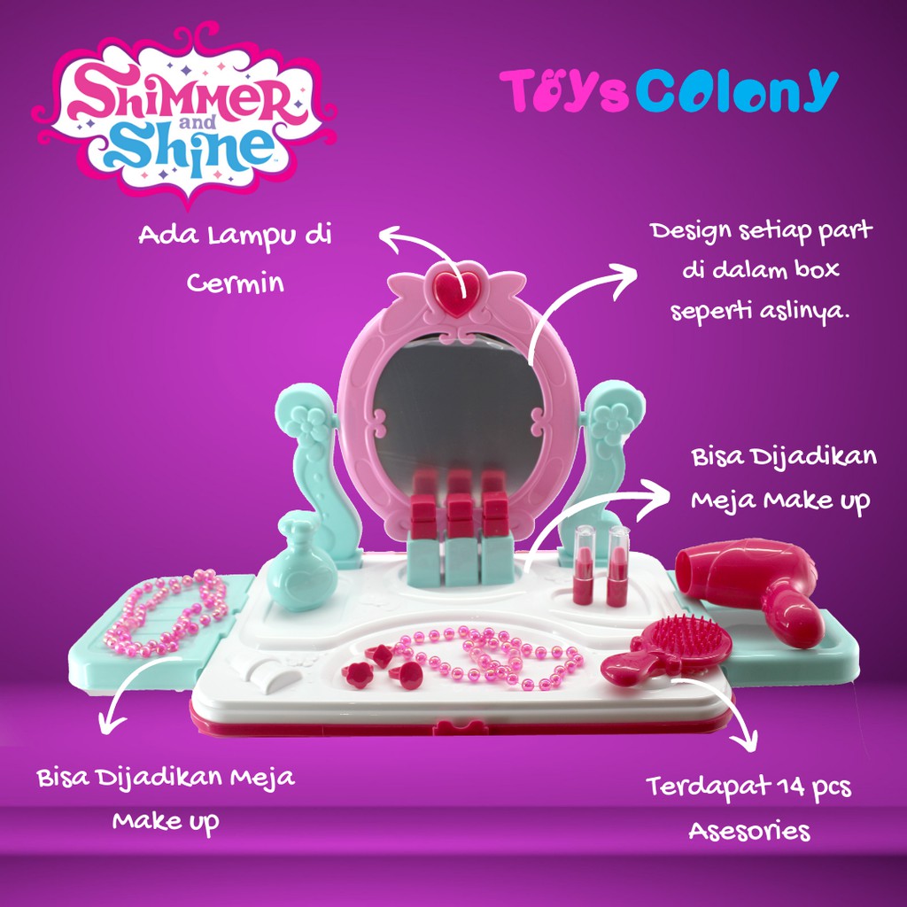 MAINAN MAKE UP ANAK KOPER NEW MAGIC FASHION SHIMMER AND SHINE SHS 008-923A