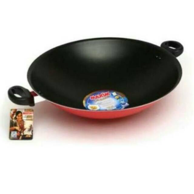 Teflon Maxim Valentino Wok 30 cm / wajan maxim 30cm