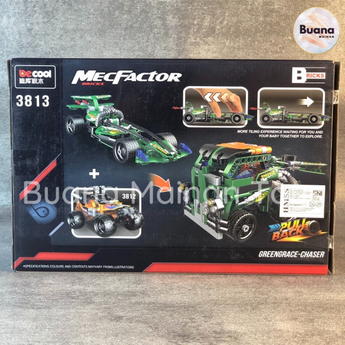 BRICKS DECOOL MECFACTOR RACING CAR F1 MAINAN EDUKASI ANAK BRICK MOBIL BALAP 3813