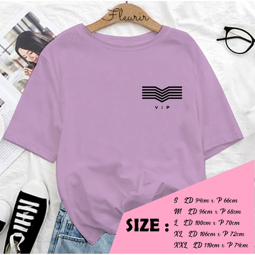 FLEURIR - KAOS VIP BIG BANG LOGO WANITA DEWASA LENGAN PENDEK TEE UNISEX